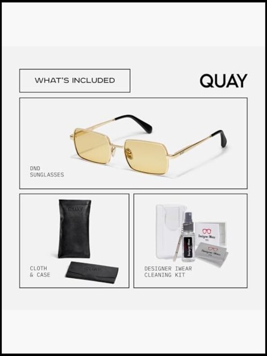 Rectangular Metal Frame Non-Polarized Sunglasses with Case and Cloth main image 6